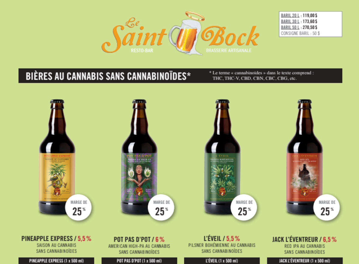 Cannabis infused beer - brasseurs du monde - consult and grow - pinneaple express